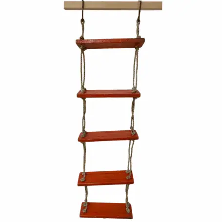 5 Steps Orange Painted Rope Ladder