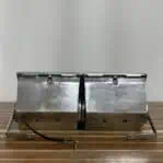 Rear view showing wiring and aluminum body condition