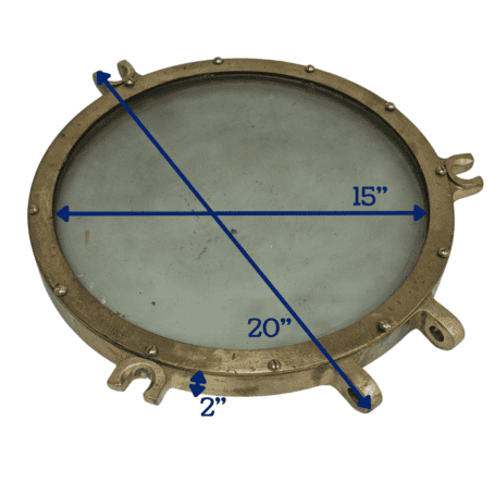 Large Brass Porthole Cover, Cover and Glass Only 00 Large Brass Porthole Cover, Cover and Glass Only 00