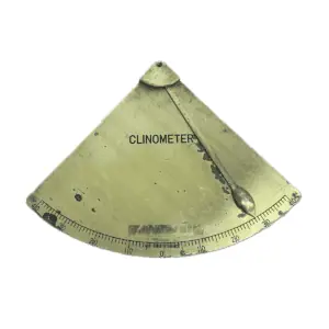 main photo of the Marine Brass Clinometer - Wood Mounted