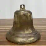 showing the patina on the salvaged brass bell