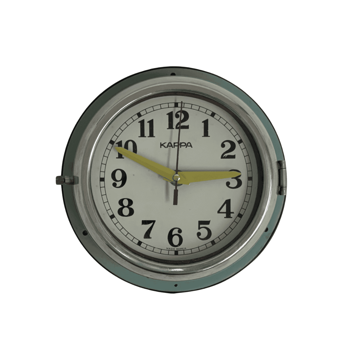 Vintage Ship's Wall Clock by Kappa - Cream Face Main Image: Vintage ship's wall clock by Kappa with cream face and chrome bezel