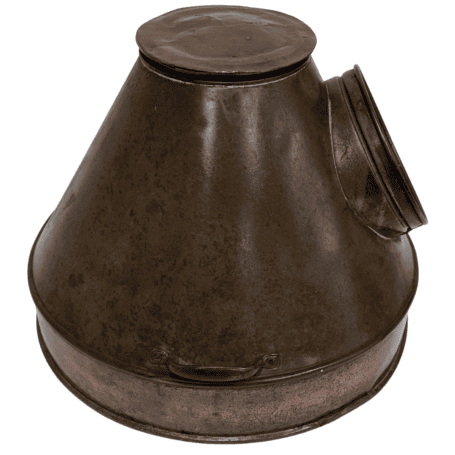Authentic Ship’s Binnacle Top 02 Antique Ship’s Binnacle Top – Side View showing patina and original details