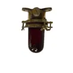 main photo of the Brass Nautical Ceiling Light with Red Globe