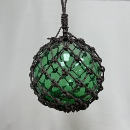 Fishermans-Green-Glass-Fishing-Float-Nautical-Coastal-Decor-2-scaled another hanging view of the Fisherman’s Green Glass Fishing Float - Nautical Coastal Décor