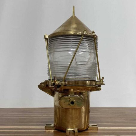 Large Vintage Brass USGC Buoy Light (3) another view of the Large Vintage Brass USGC Buoy Light