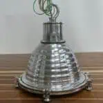 ribbed aluminum marine pendant ceiling light another side view