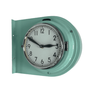 Salvaged Double-Sided Ship Clock by Citizen - Seafoam Green