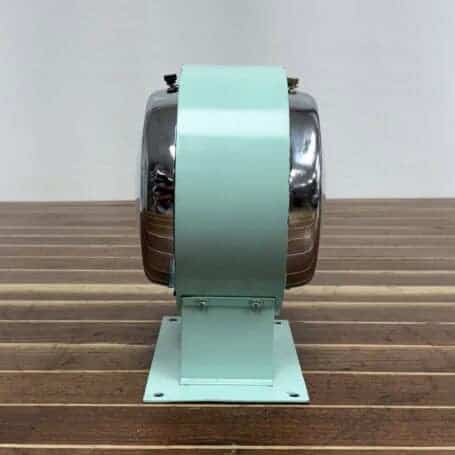 Salvaged Seafoam Double-Sided Ship Clock - Made by Citizen (2) Side angle of the Salvaged Seafoam Double-Sided Ship Clock, showing its vintage nautical design.