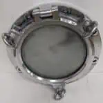 Ships Porthole - Aluminum Three-Dog 17.25" with Foggy Glass - Angled Front View