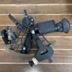 Top-down view of sextant showing scope and filters