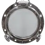 Ships Porthole - Authentic Aluminum Two-Dog 17.25" Nautical Salvage - Front View