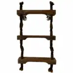 Main image: 3 Step Rope Ladder with reclaimed wood steps and red-painted ends, hanging against a white wall