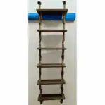 Back view: Rear view of 6-Step Embarkation Ladder with metal rope clamps