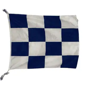 November flag displayed horizontally with rope attachment