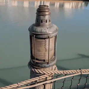 Perko Lantern, Vintage Ship Salvaged Oil Lamp