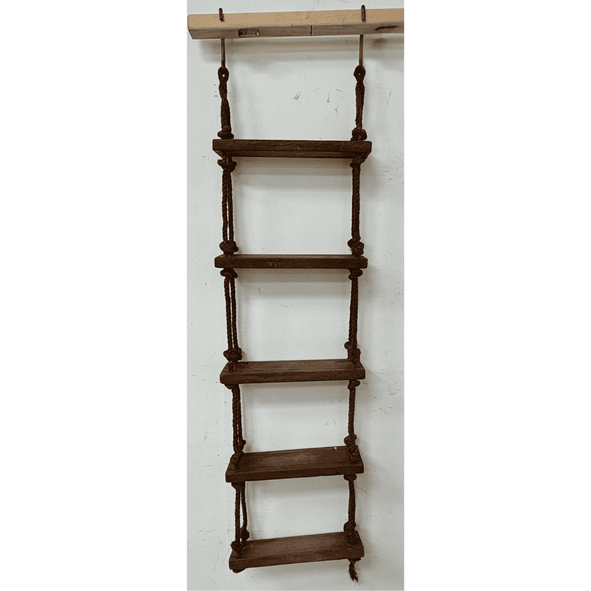 5-Step Nautical Rope Ladder with Hooks