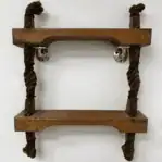 Salvaged 2-step nautical rope ladder back view with spacers
