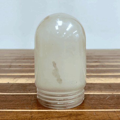Solid Brass Dock Light with Frosted Glass Globe (8) Solid brass frosted globe dock light with globe detail in focus