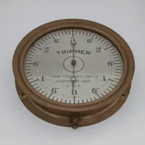 Antique Brass Pressure Gauge by Cleveland, Ohio Company, Frank Morrison & Sons