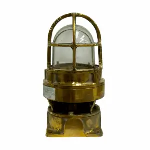 Small Solid Brass Marine Post Light – Front View