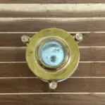Top view of Brass Fresnel Globe Ship Navigation Light with clear glass lens