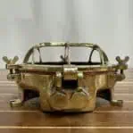 brass ceiling light side profile with conduit entries and wing nuts