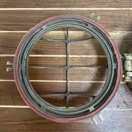 Solid Brass Ceiling Light - WISKA Flush Mount (No Glass) 05 brass ceiling light interior view showing exposed housing