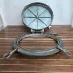 Great Lakes Ship Porthole - 23 Inch Aluminum with Storm Cover 04