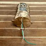 Bade wiring view of Pauluhn brass ceiling light