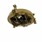 Vintage Two-Tone Brass Ceiling Light – front view