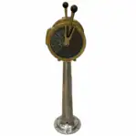 Opposite face view of brass and aluminum ship telegraph