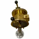 Top-down view of ship telegraph handles and housing