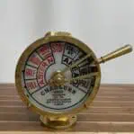 Chadburn ship telegraph shown with handle positioned at full ahead command