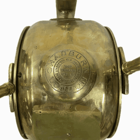 Vintage Chadburn Ship Telegraph - Brass with Glass Face Manufacturer marking on chadburn ship telegraph body reading Chadburn London