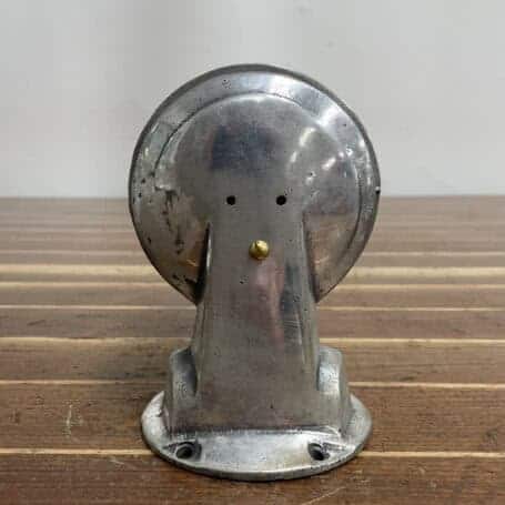 Vintage Aluminum Nautical Bulkhead Light - Salvaged Ship Fixture Back view of vintage aluminum nautical bulkhead light – salvaged ship fixture