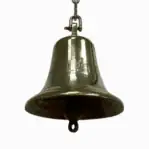 Bottom angle showing clapper of nautical brass bell