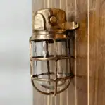 Pauluhn Salvaged Brass Bulkhead Light – angled side view