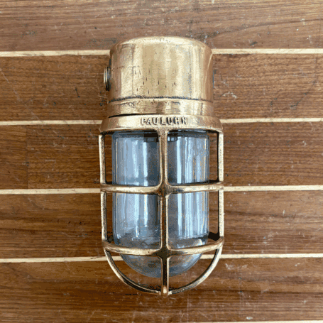 Pauluhn Smooth Top Red Brass Bulkhead Light (2) Pauluhn Smooth Top Red Brass Bulkhead Light (2)