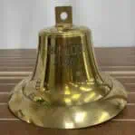 salvaged nautical brass bell engraved BULLDOG 2020 front view