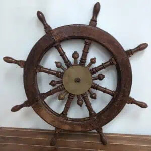 34" Vintage Wooden Ships Wheel Ferry Boat