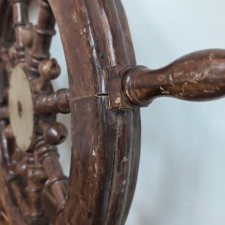 34 Inch Vintage Wooden Ships Wheel Ferry Boat 03 34 Inch Vintage Wooden Ships Wheel Ferry Boat 03