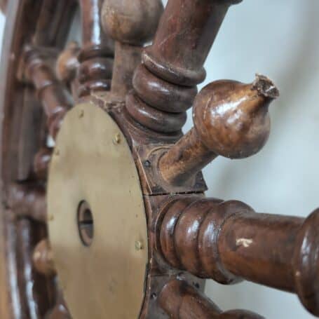 34 Inch Vintage Wooden Ships Wheel Ferry Boat 04 34 Inch Vintage Wooden Ships Wheel Ferry Boat 04