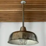 Aluminum Pendant Light with Hood side profile close-up
