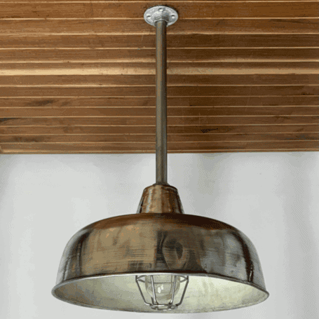 Aluminum Pendant Light with Hood (3) Aluminum Pendant Light with Hood side profile close-up