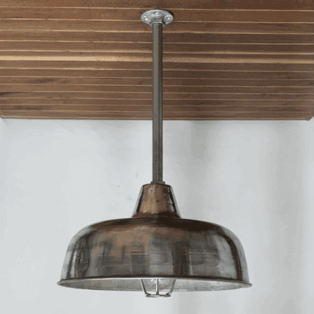 Aluminum Pendant Light with Hood (4) Aluminum Pendant Light with Hood side angle