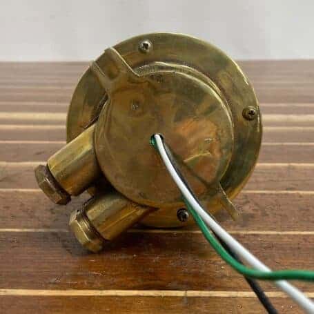 Brass Ceiling Light - Cage Fixture with Stained Glass Globe 01 brass ceiling light base with wiring and conduit connections