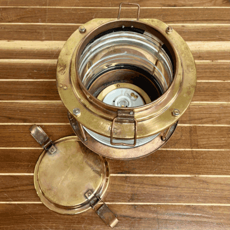 Brass Pier Light, Heavy-Duty 360° Clear Lens (3) Brass Pier Light, Heavy-Duty 360° Clear Lens (3)