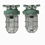 Vintage Plastic Ceiling Light – Seafoam Green Pair hanging from the ceiling