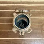 Open lid showing interior socket and wiring components